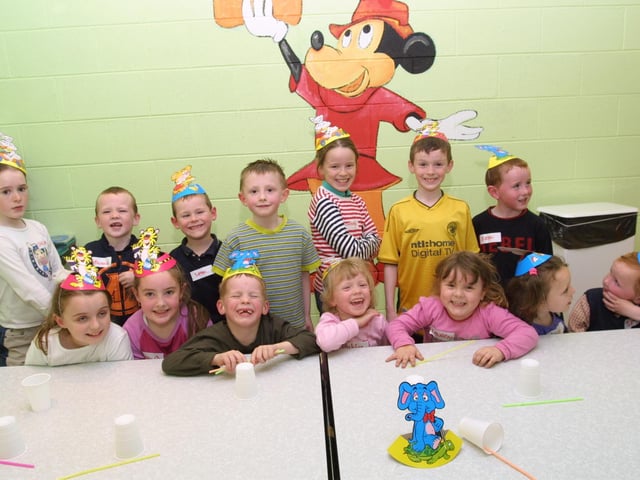 Celebrating Martin Parke's 6th birthday party at the Fun Factory in 2003.