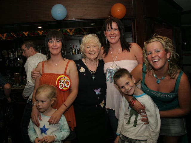 Fiona Anderson's 30th birthday party celebrations back in 2004.