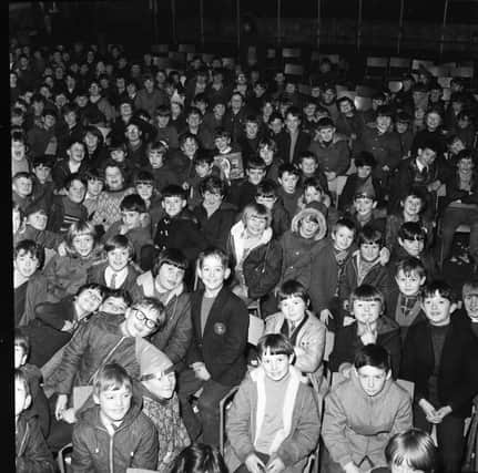 Some of the 400 pupils from the Brow-of-the-Hill school who attended a Christmas party in the Stardust.