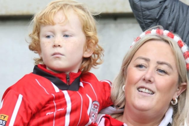It was a family affair at the Aviva and this young Derry fan was taking it all in.