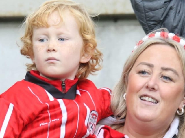It was a family affair at the Aviva and this young Derry fan was taking it all in.