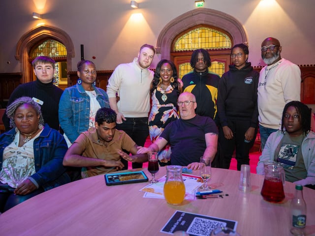 The Mayor Councillor Lilian Seenoi-Barr has once again hosted an Our Guildhall Our Space event for younger and older people in April with entertainment from In Your Space Circus School, Black Paddy, Richie Remo and DJ Tyree Patton. Picture Martin McKeown. 12.04.25