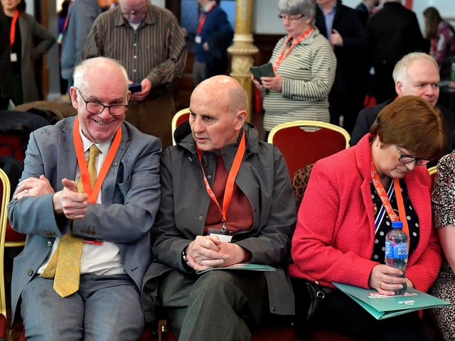 Party members at the SDLP annual Conference, held in St Columb’s Hall. Photo: George Sweeney. DER2312GS – 48