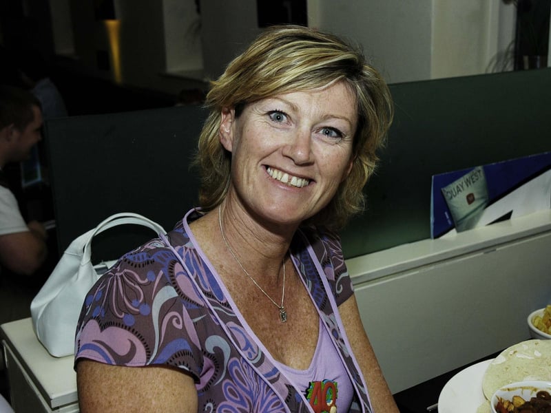 Liz Milne pictured celebrating her 40th birthday. : .