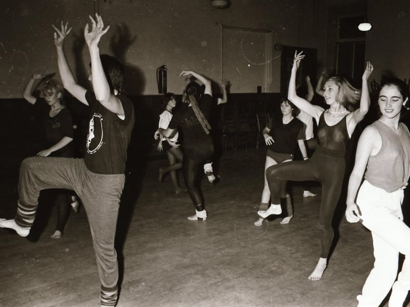 Dance class at St Columb's Hall.
