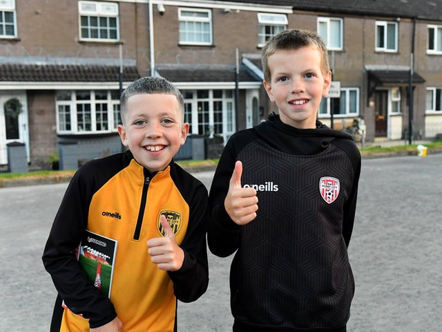 Fans in the Brandywell for Derry City’s game against Shamrock Rovers. Photograph: George Sweeney