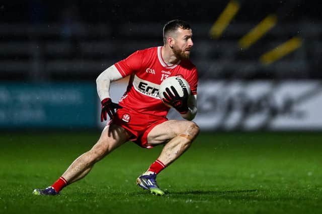 Niall Loughlin grabbed the game's opening goal and hit 1-04 against Offaly. (Photo by Ben McShane/Sportsfile)