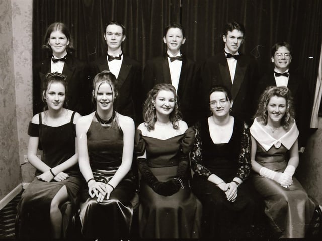 Pictured are students and guests at the Thornhill College and Carndonagh Community School formals in 1996.
