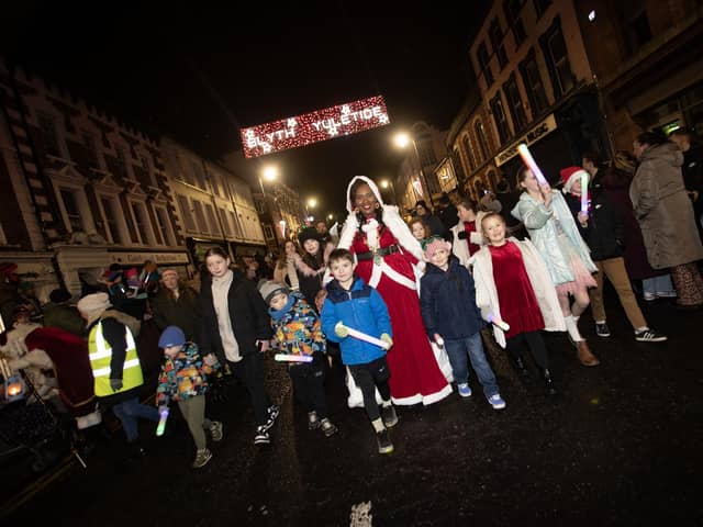 The Mayor of Derry & Strabane Lilian Seenoi Barr at the Christmas lights switch on.