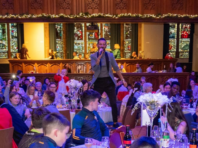 The Mayor Councillor Lilian Seenoi-Barr hosted a Christmas Community event at the Guildhall for people from across the Derry City and Strabane District Council area on Sunday. Picture Martin McKeown. 01.12.24 : Mayor's Community Christmas Party