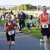 Summer Barr (1) and Martin Dunleavy (58) City of Derry Spartans. Photo: George Sweeney