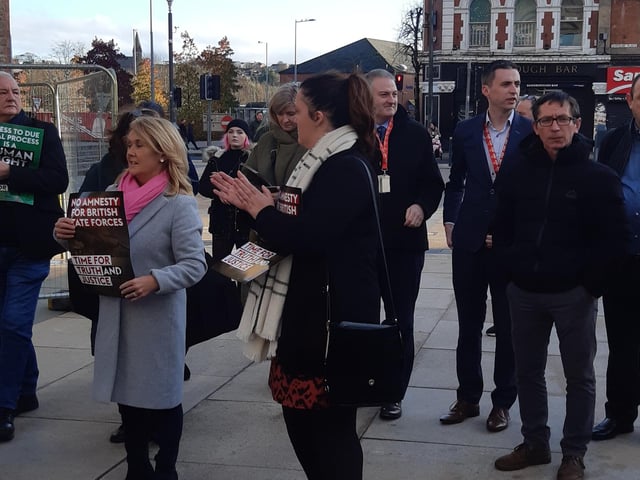 Local councillors attending the 'Bin the Legacy Bill' protest.