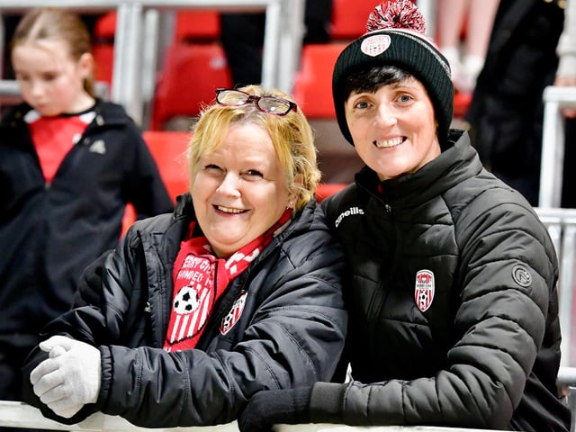 More happy Derry City supporters at the game.