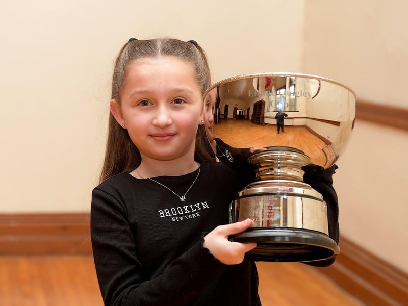 Elowen Connolly won the Eithne Quigley Cup and bursary 8 – 10 year old Piano and was placed first 8 – 10 years Own Choice Piano at the Feis Dhoire Cholmcille on Tuesday at St Columb’s Hall. Photo: George Sweeney.