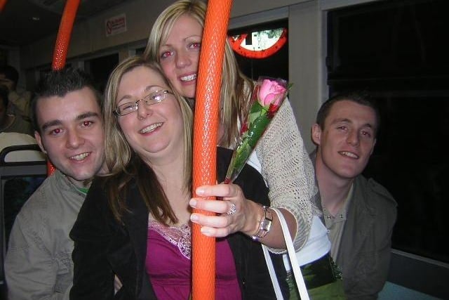 Enjoying a night out in Derry city centre and catching the Ulsterbus nightbus home back in April 2005.