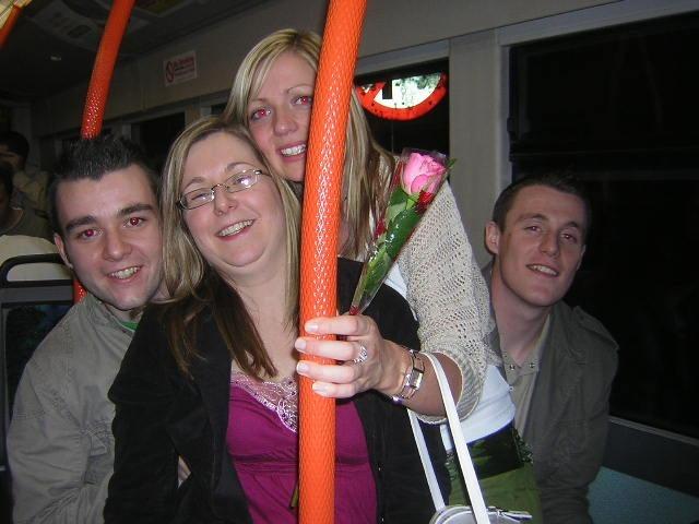 Enjoying a night out in Derry city centre and catching the Ulsterbus nightbus home back in April 2005.