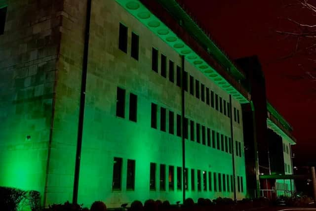 The Derry Council building will be lit up green.