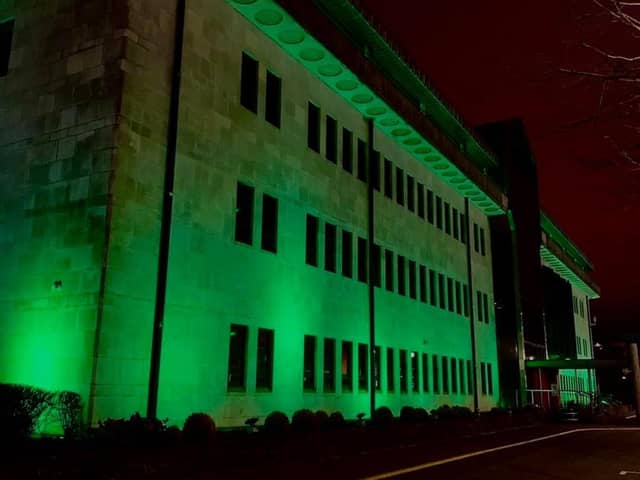 The Derry Council building will be lit up green.