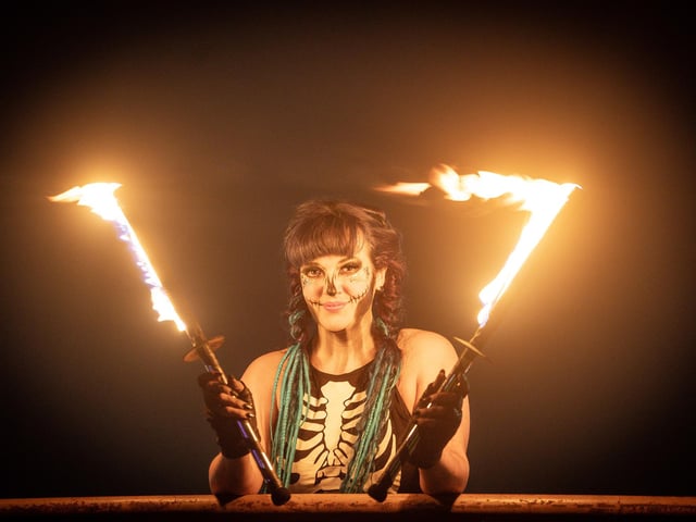 The Derry Halloween festivities got off to a spectacular start on Monday night with the city centre and surrounding areas thronged with locals and visitors soaking up the unique atmosphere.