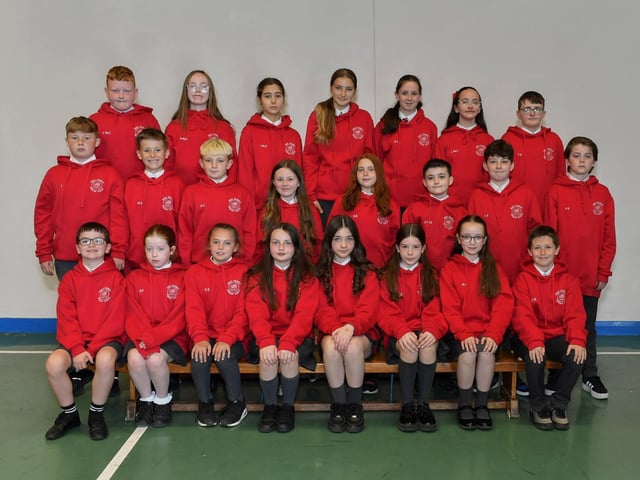 Mr Lagan's P7 class at Holy Family Primary School.