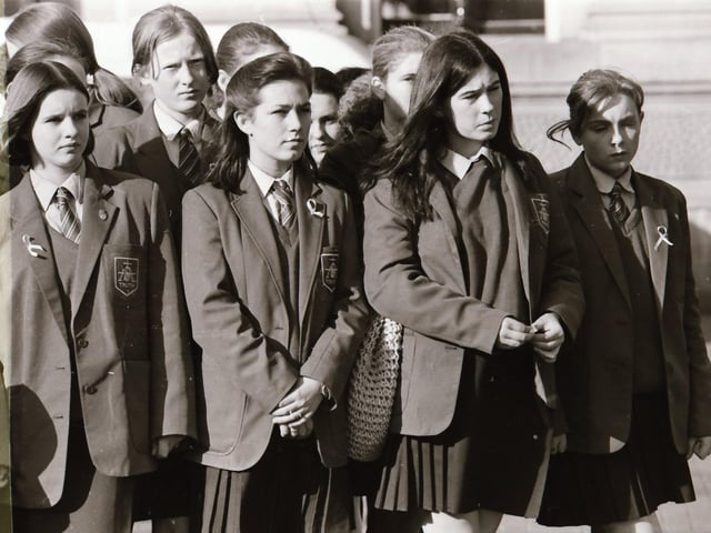Peace Vigil at the Guildhall during 1996.