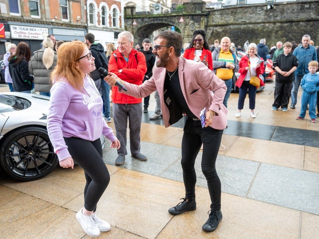 Derry City and Strabane District Council Mayor, Councillor Lilian Seenoi-Barr has hosted Supercar Saturday in Guildhall Square to raise money for the Mayoral Charity Bud Club. The event attracted car enthusiasts and owners from across the region to support aid the local charity. Picture Martin McKeown. 24.05.25