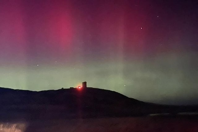 Northern Lights at Banba's Crown, Malin Head. Picture: Joanna Watson.