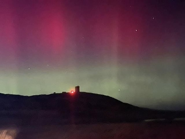 Northern Lights at Banba's Crown, Malin Head. Picture: Joanna Watson.