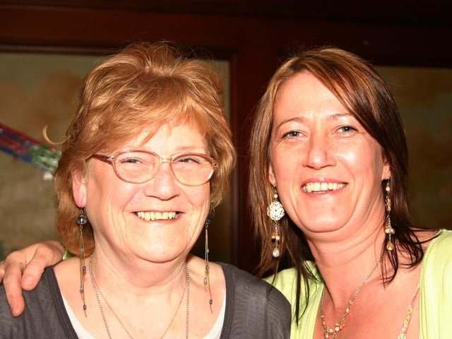 Debbie with mum Lily having agood time at the birthday party in Rafters. 3610/dd : Parties in Derry in Spring 2006.