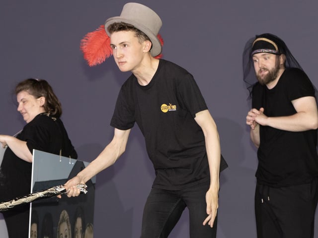 The variety show performance of 'Unstoppable' in St Columb's Hall, Derry.