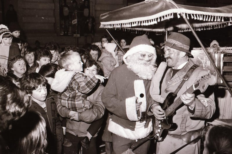 Christmas Lights Switch on in Derry in December 1983.
