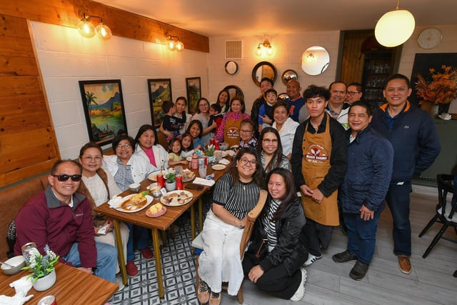 Guests pictured at the opening of Derry’s first Filipino restaurant, called Bahay Kusina, in the Craft Village, on Saturday afternoon. Photo: George Sweeney