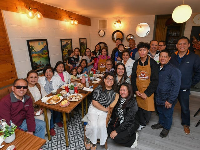 Guests pictured at the opening of Derry’s first Filipino restaurant, called Bahay Kusina, in the Craft Village, on Saturday afternoon. Photo: George Sweeney