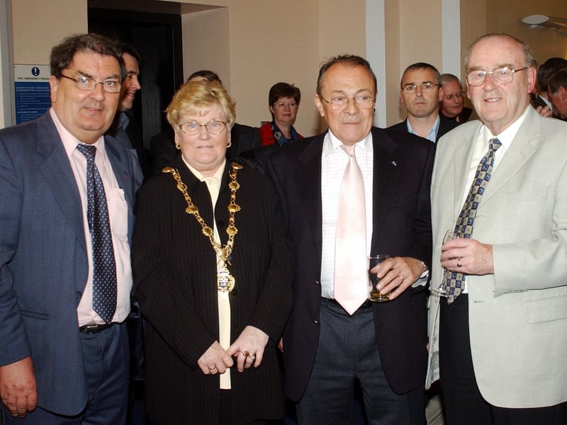 Distinguished guests at the Tip O'Neill lecture in Derry.