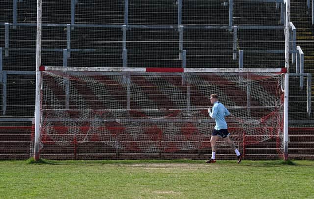 James McClean during a Derry City training session at Find Insurance Celtic Park this week. Photo by Stephen McCarthy/Sportsfile