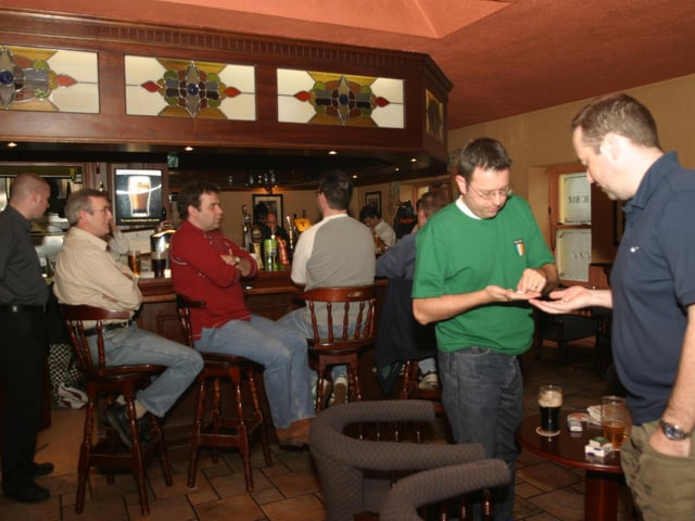Enjoying a pint in Derry bars 20 years ago in 2003