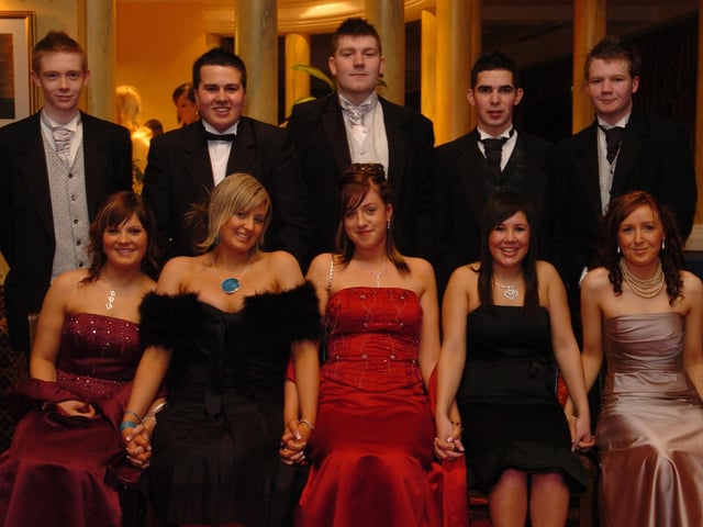 Seated, from left, Emma Duffy, Clare Hegarty, Amie Gallagher, Alison Ellis, and Elaine Morrison. Standing, from left, Sean McAnaney, Kenneth Nixon, Gary McDowell, Jerome McAdams, and Gerad O'Kane. (1502PG09) : .