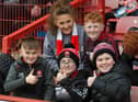 Young fans at the Derry v Dublin game in Celtic Park. Photo: George Sweeney. DER2309GS – 74