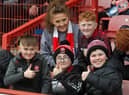 Young fans at the Derry v Dublin game in Celtic Park. Photo: George Sweeney. DER2309GS – 74