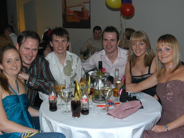 Ringing in the New Year at the New Year's Eve Party in the Tower Hotel on December 31 2004.