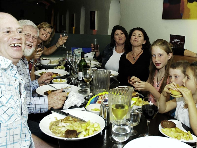 Liz pictured celebrating her birthday with all her family and friends. : .
