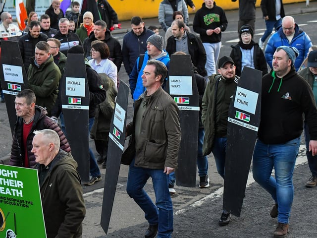 Participants in the Bloody Sunday March for Justice. Photo: George Sweeney