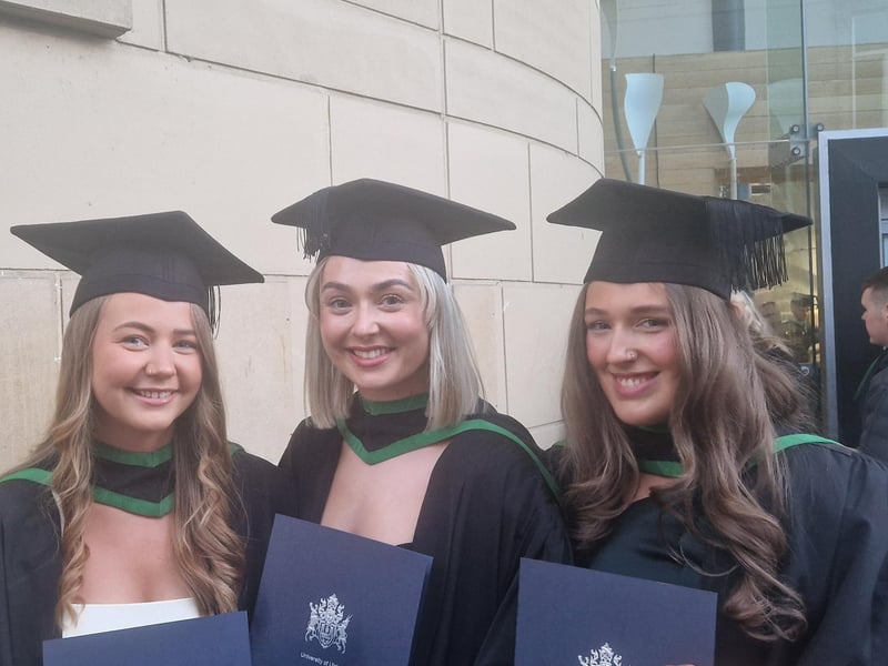 Friends Lauren Wilson, Eimear O’Donnel, and Zara Smallwoods said they were delighted to have all graduated in Nursing. Zara and Lauren are both going to be working in the same ward, while Eimear has a position in A&E. Lauren said: “It has been a crazy three years. If you didn’t have friends, I don’t know how you would get through it. I would do it again.” Zara added: “We had each other.”