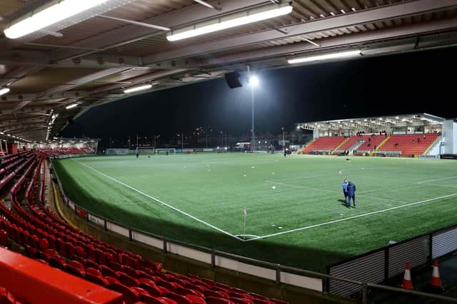 PITCH PROBLEMS . . .  A view of the Ryan McBride Brandywell Stadium