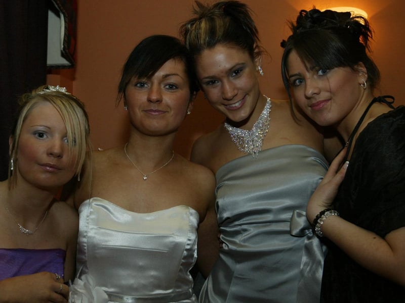 Belles of the ball....  Samantha Fullerton, Maria Doherty, Benie Gaynor and Marie Bradley.  (1301JB16)
