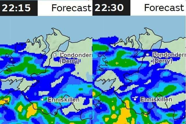 The weather charts are indicating the worst of the rain will arrive after the main Derry festivities.