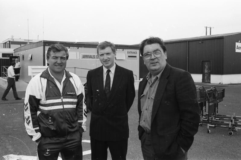 Terry Venables, Ian Doherty and John Hume.