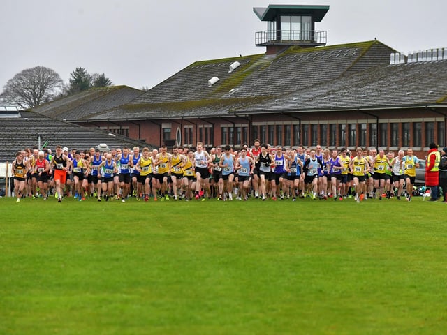 Over 200 athletes took part in the Spartans open cross country 6k race at Thornhill College on Saturday. Photo: George Sweeney