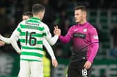Celtic’s Lewis Morgan with St Mirren’s Danny Mullen (right) at end  during the Ladbrokes Scottish Premiership match at Celtic Park, Glasgow