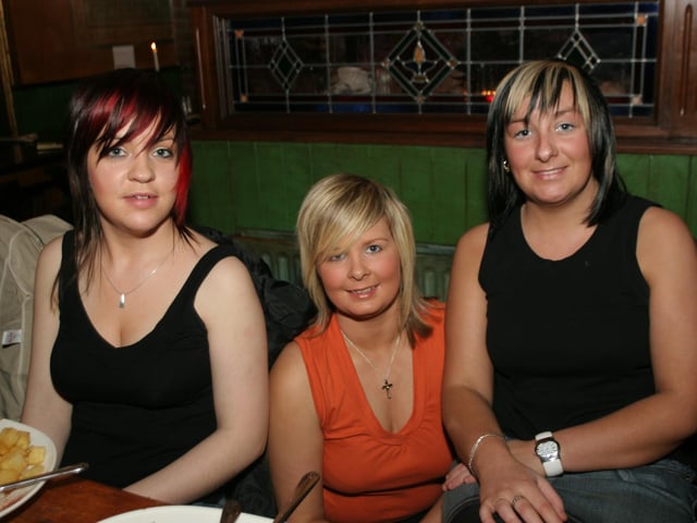 Out for a bite to eat for Paula McDaid's birthday.